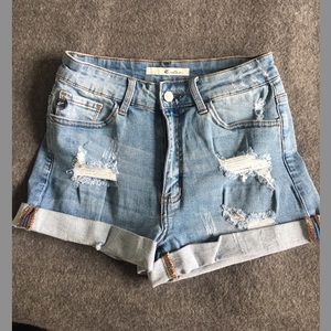 KanCan high waisted jean shorts